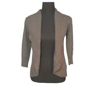 IZ Byer Gray 3/4 Sleeve Open Cardigan XS